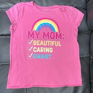 The Children's Place Pink Tee with Rainbow and Text